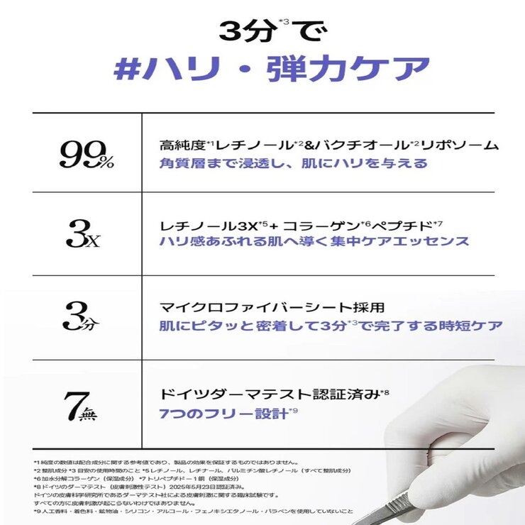 MEDIHEAL (メディヒール) 3ミニッツ マスク 7P レチノール