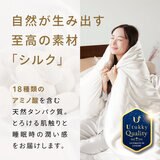 Utukky シルク掛け布団カバー ダブル 190 x 210cm アイボリー