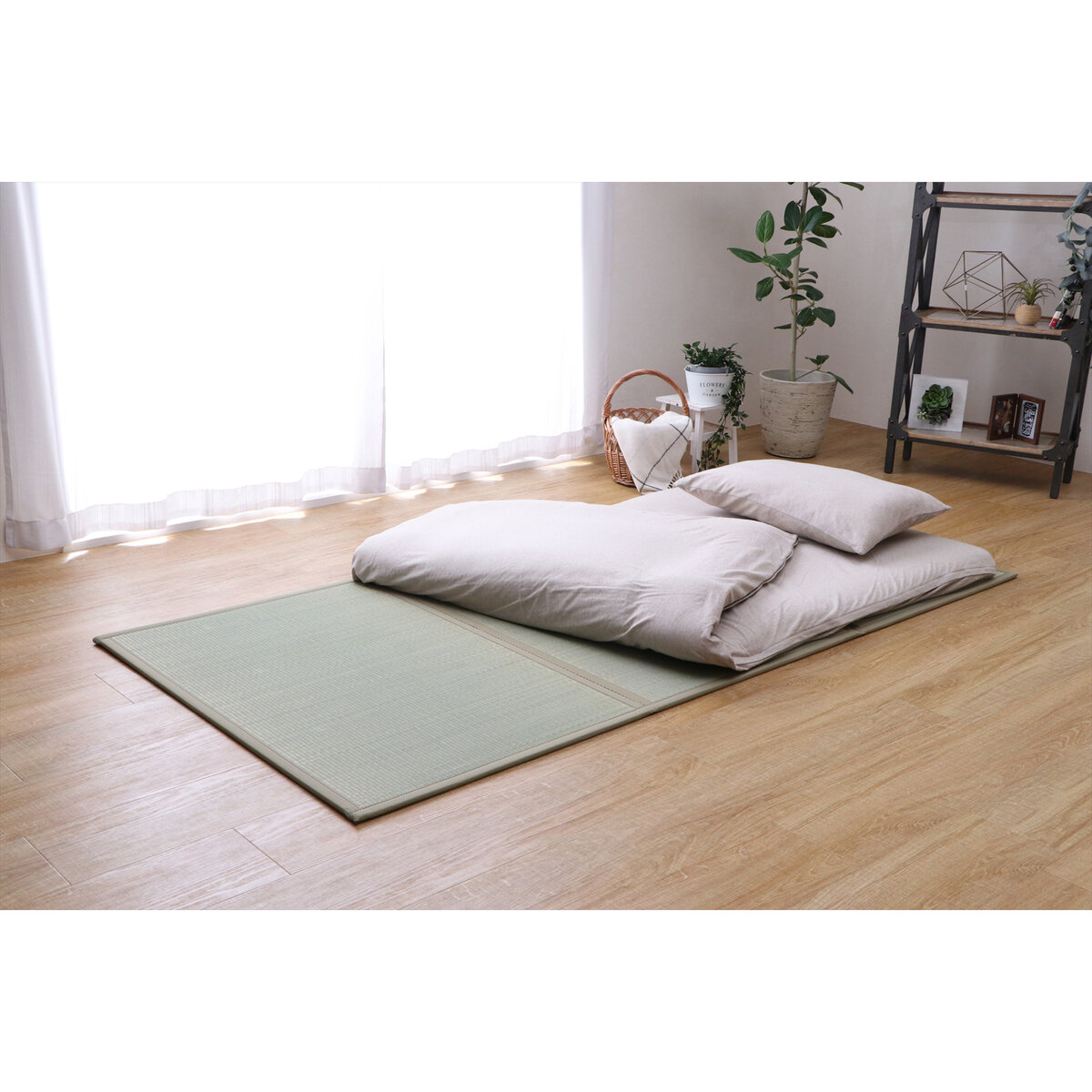 国産い草 3つ折り マットレス 置き畳 100 cm x 210 cm