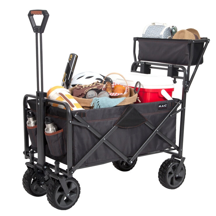 マックスポーツ 折り畳みワゴンXL　ブラック/グレー