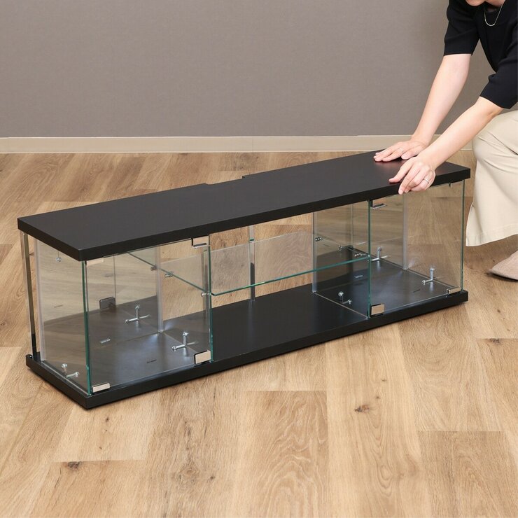 ガラスコレクション TVボード BAAL ブラック