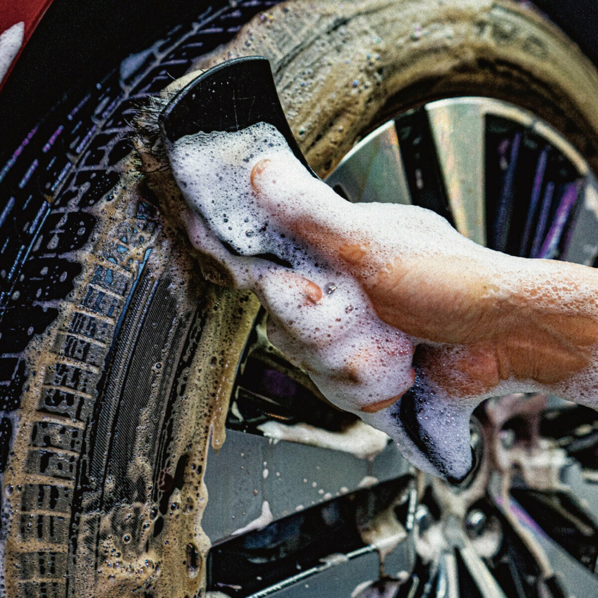 COAZ SELECTION タイヤブラシ 黒色 6.5cm x 20.5cm 汚れ落ち抜群