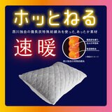 西川 ホッとねる 着脱簡単枕パッド 43cm x 63cm 2枚組