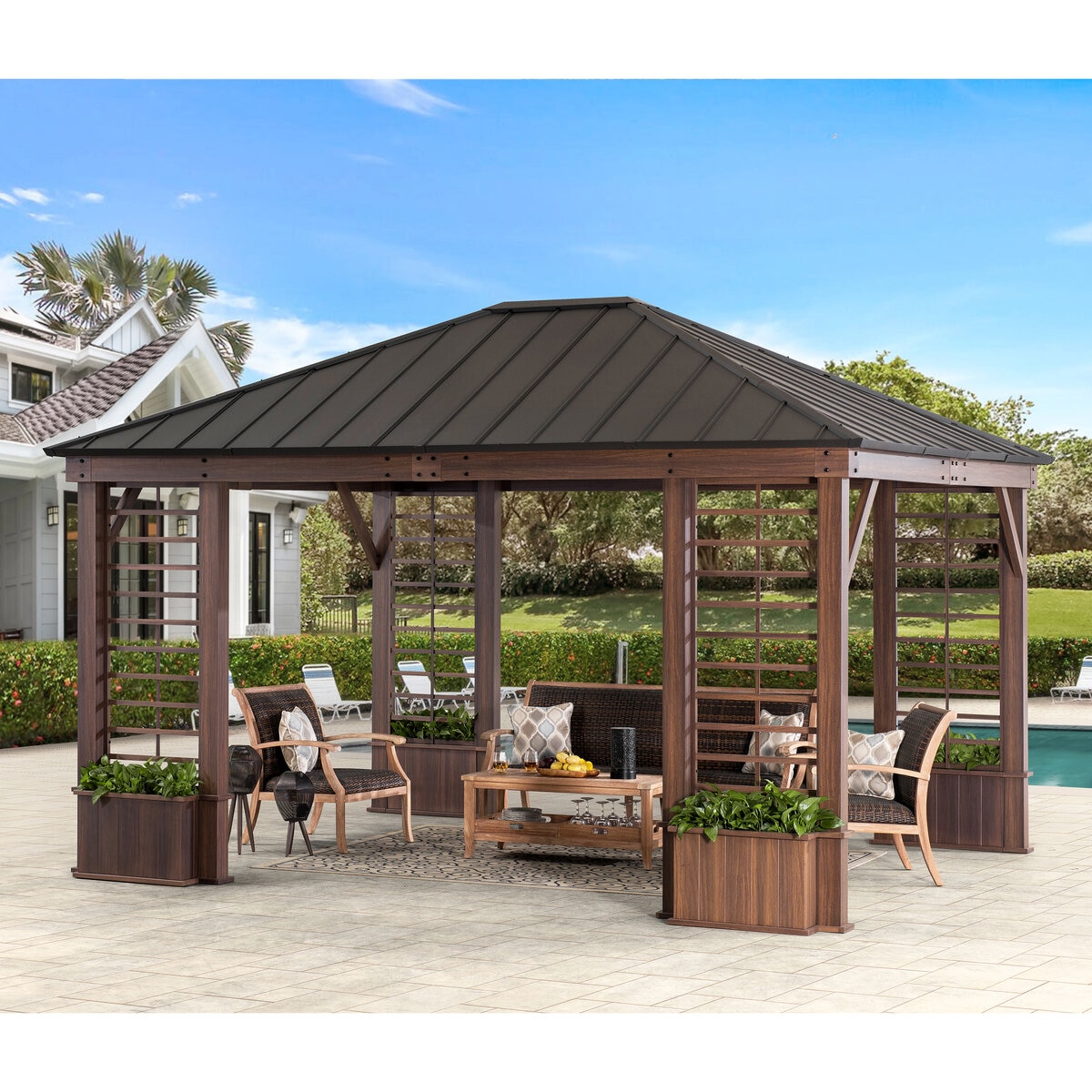 Wilmington アルミ スチール製ガゼボ Costco Japan