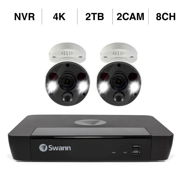 Swann(スワン)8CH 4K NVRシステム 2TB 4Kカメラ 2台セット Swann(スワン)8CH 4K NVRシステム 2TB 4Kカメラ 2台セット