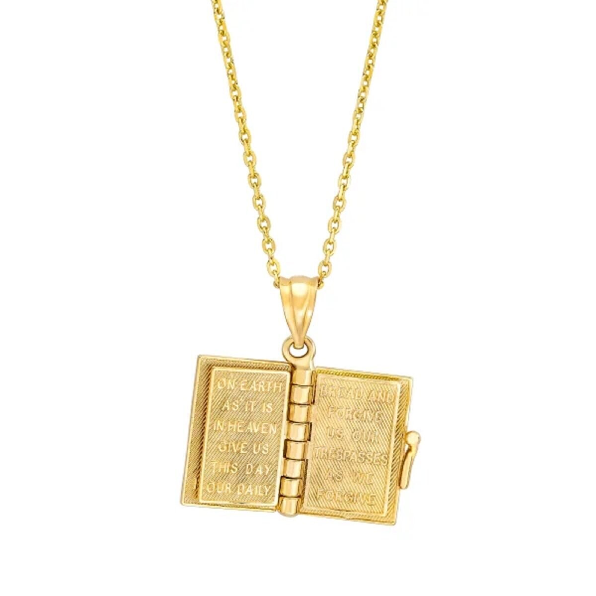 14K Yellow Gold バイブル ペンダント