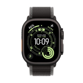 Apple Watch Ultra 3 Cellular 49mmブラックチタニウムケースとブラック/チャコールトレイルループ