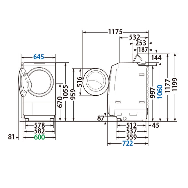 東芝 ドラム式洗濯乾燥機 ZABOON 洗濯12kg 乾燥 7kg グランホワイト 左開き TW-127XM3L (W)