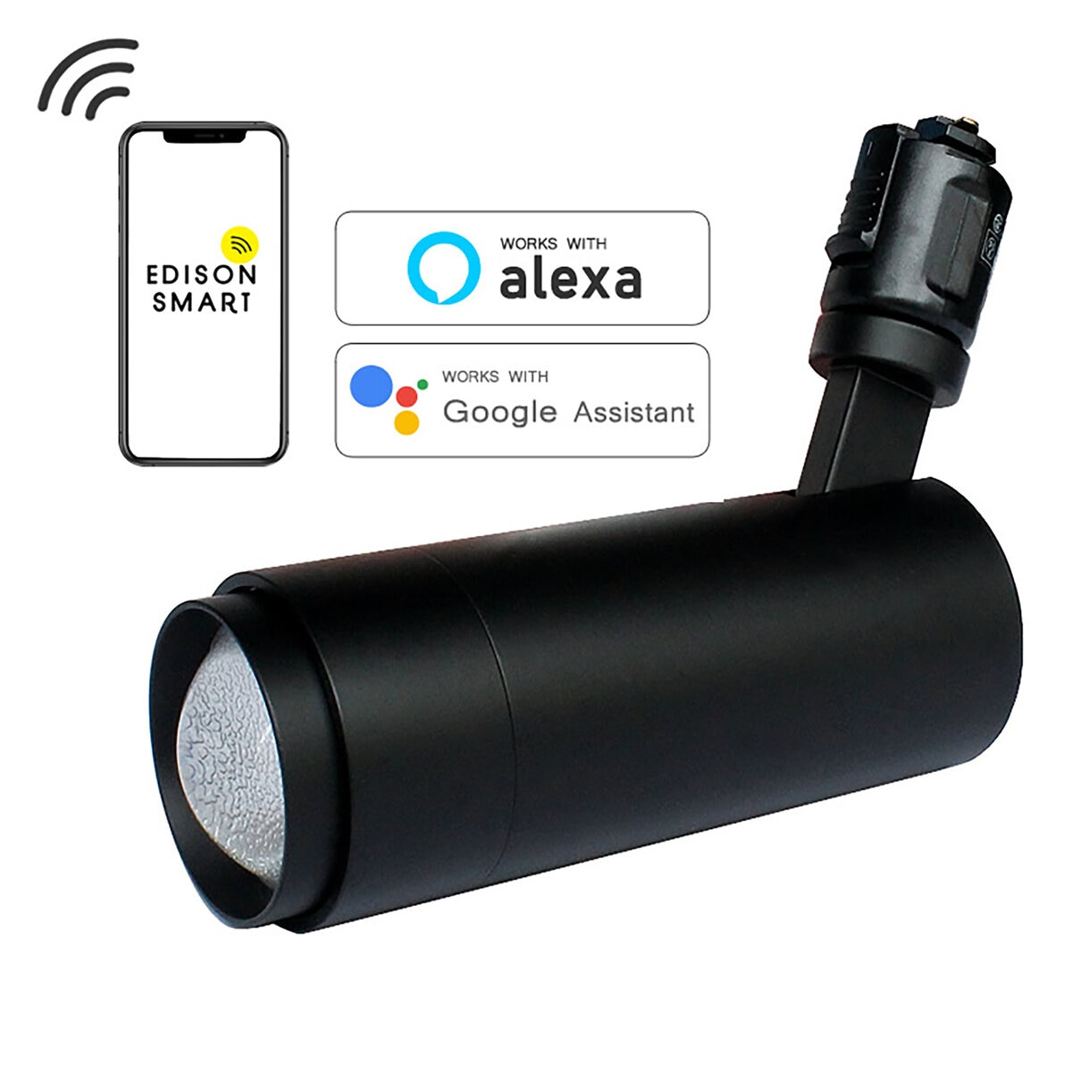 エジソンスマート レールライト スポットライト RST-SL02BK ① Amazon.co.jp: エジソンスマート Alexa対応のスマートスポット