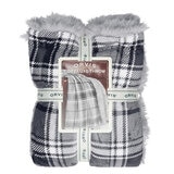 ORVIS ラビットファー 大判ひざ掛け 152cm x 177cm フレミングプレイド