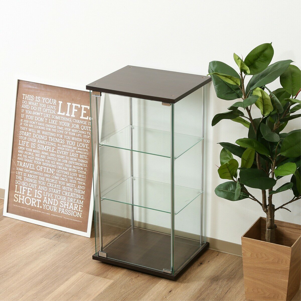 ガラスコレクションケース 3段