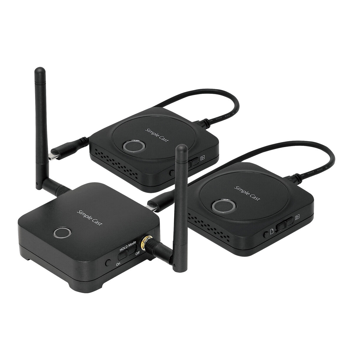 プリンストン シンプル キャスト2 ワイヤレスプレゼンテーション USB-C (親機１台、子機２台セット) PTW...