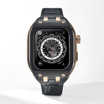 HUMBLE RICH Apple Watch Case 7/8/9対応 41mm レザー ブラック WBB0289-009