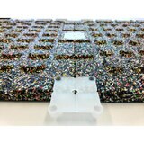 セルデス New ゴムチップマット 25ミリ厚 50cm x 50cm 8枚セット オレンジミックス(JL-03)