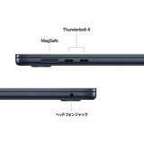 Apple MacBook Air 15インチ/10コアCPU/ 10コアGPU/M4チップ /16GB/256GB SSD - ミッドナイト