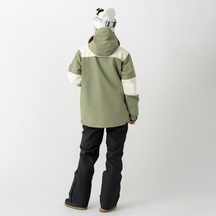 オーシャンパシフィック レディース スノージャケット クリーム / カーキ M