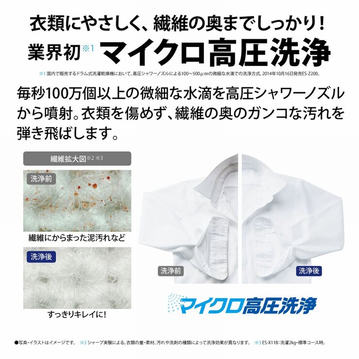 シャープドラム式洗濯乾燥機 洗濯 11kg 乾燥 6kg ES-X11B シャープドラム式洗濯乾燥機 洗濯 11kg 乾燥 6kg ES-X11B