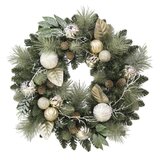 61cm クリスマスリース 2色展開 - ホワイト/ゴールド