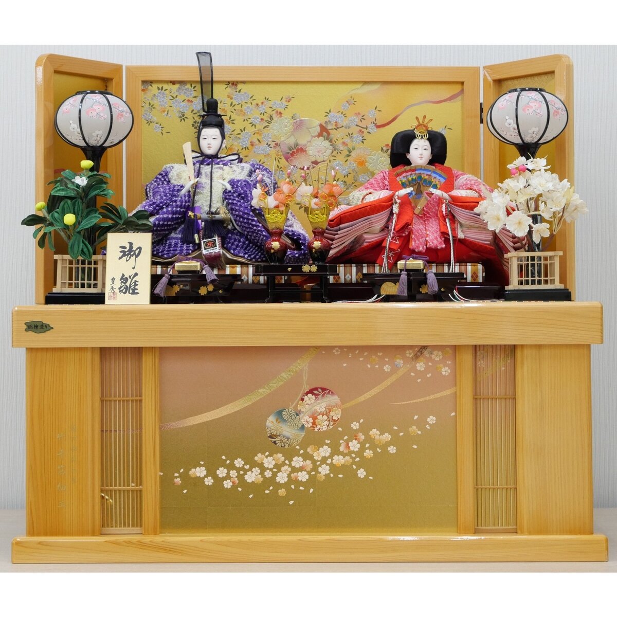 ひな人形 親王収納飾り