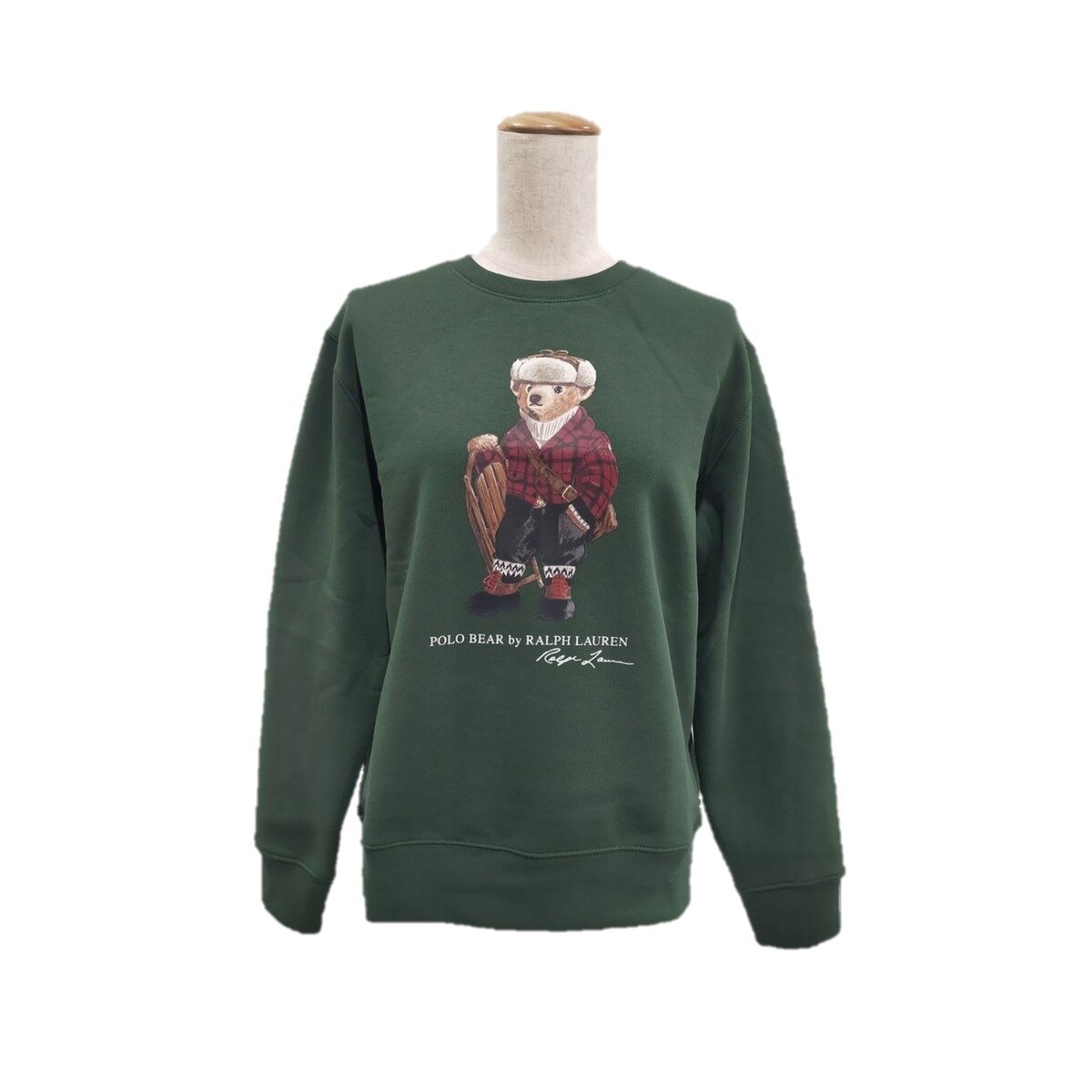 ポロ ラルフローレン キッズ ベア スウェットシャツ グリーン/グレー ポロ ラルフローレン キッズ ベア スウェットシャツ グリーン/グレー