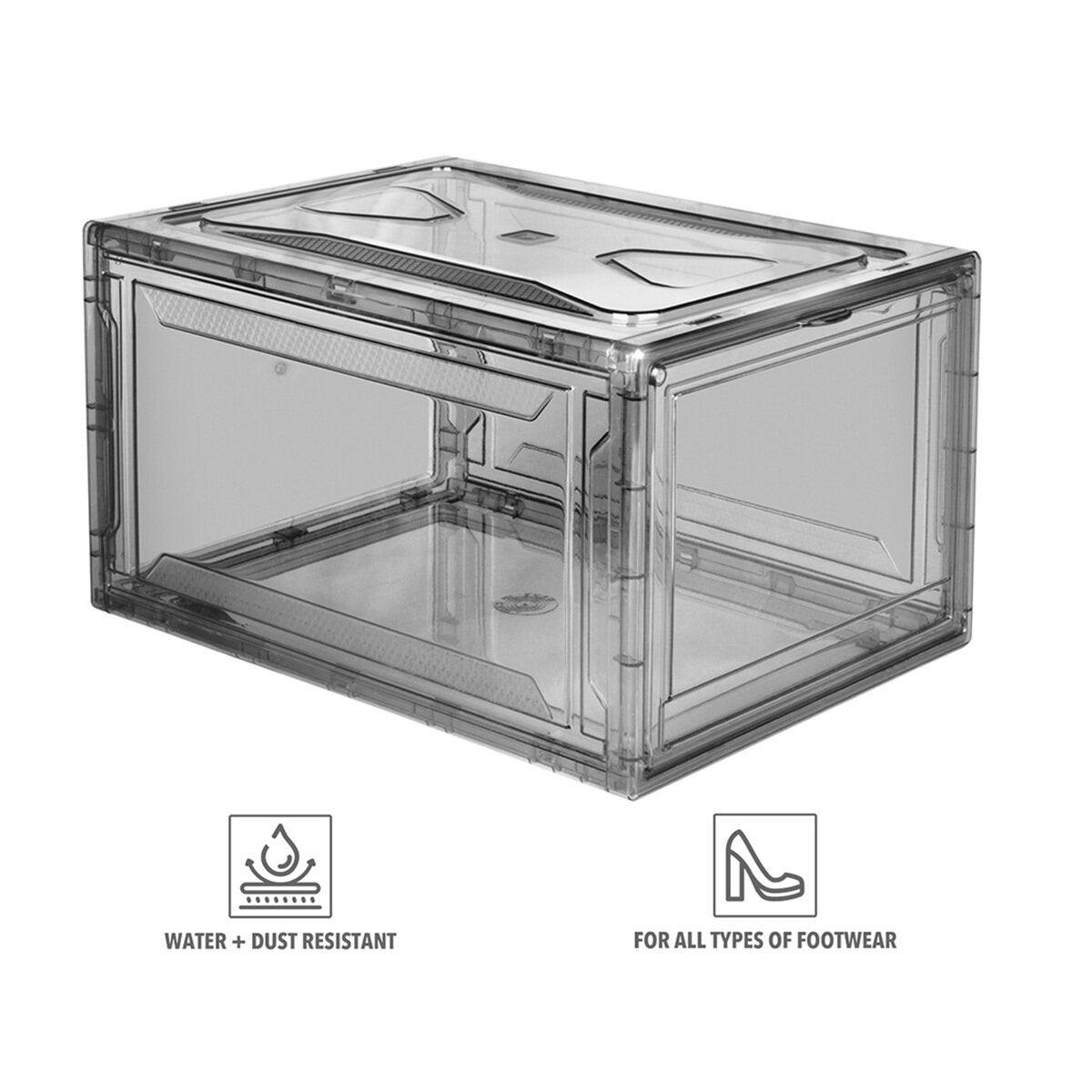 AG BOX プレミアム クリアシューボックス 4個セット スモーク | Costco