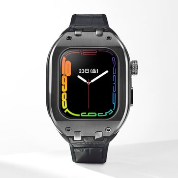 HUMBLE RICH Apple Watch Case 7/8/9対応 41mm レザー ブラック WBB0289-008