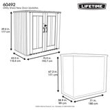LIFETIME 6 x 4フィート (177 x 110 x 180 cm) 屋外用物置 LIFETIME 6 x 4フィート (177 x 110 x 180 cm) 屋外用物置