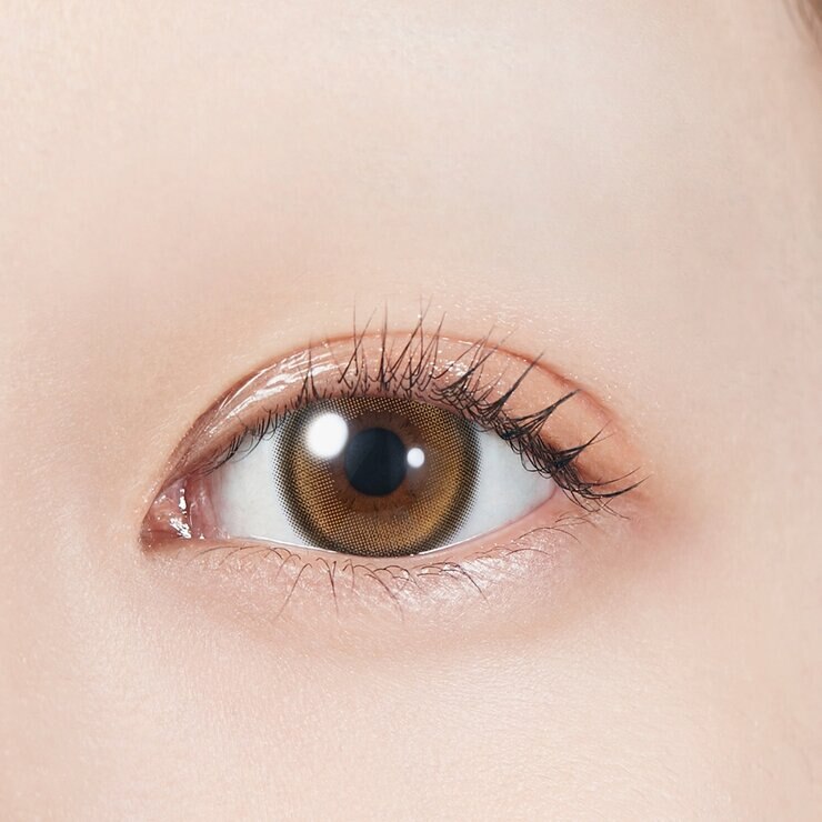 モラク ワンマンス トゥインクルブラウン 2枚入り 宮脇咲良イメージモデルカラコン 度なし (±0.00)