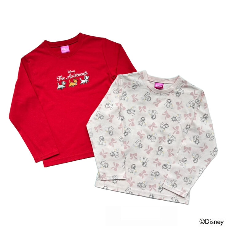 ディズニー キッズ 長袖Tシャツ 2枚組 / マリー 120cm ディズニー キッズ 長袖Tシャツ 2枚組 / マリー 120cm