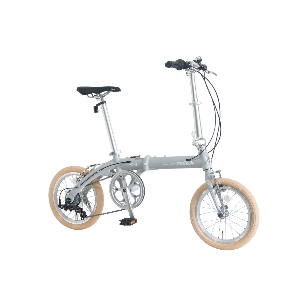 PELTECH 16インチ 折り畳み自転車 FP-167S マットグレー