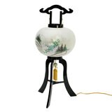 盆提灯 行灯 黒樹大11号絹二重絵入