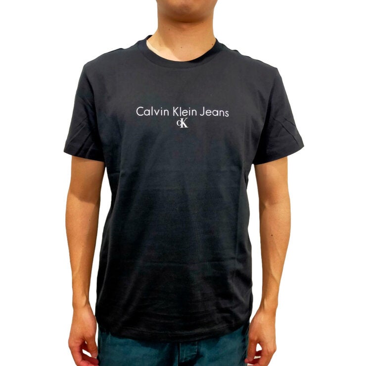 カルバンクラインジーンズ メンズ ロゴ 半袖 Tシャツ ブラック S カルバンクラインジーンズ メンズ ロゴ 半袖 Tシャツ ブラック S