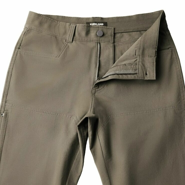 カークランドシグネチャー メンズ ストレッチテックパンツ ブラウン ウエスト 34 股下 30