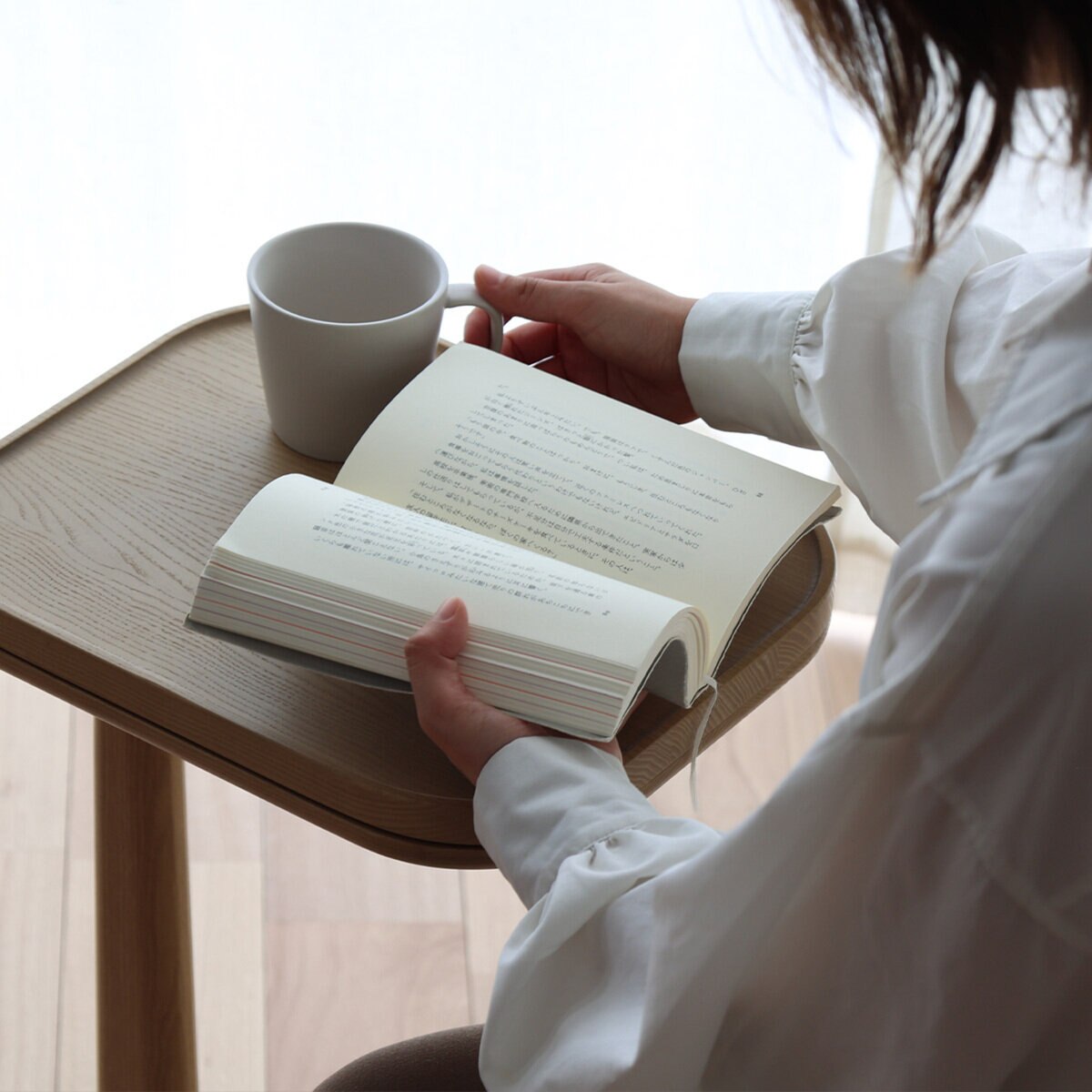 スライドサイドテーブル ブラウン