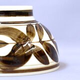 波佐見焼 お茶碗 廻り花 大小 2個セット チョコレートブラウン