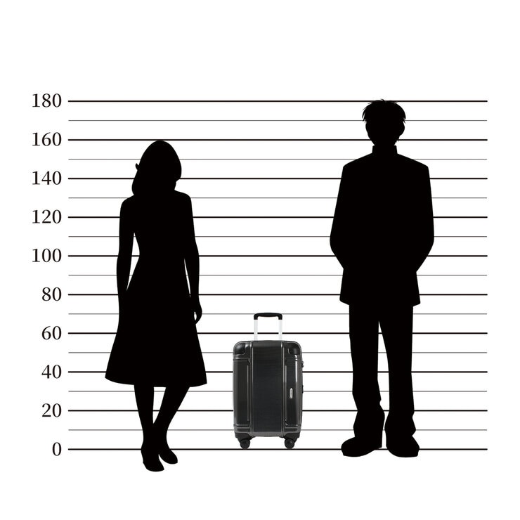 エース イグザクト カーボン柄スーツケース 機内持込みサイズ