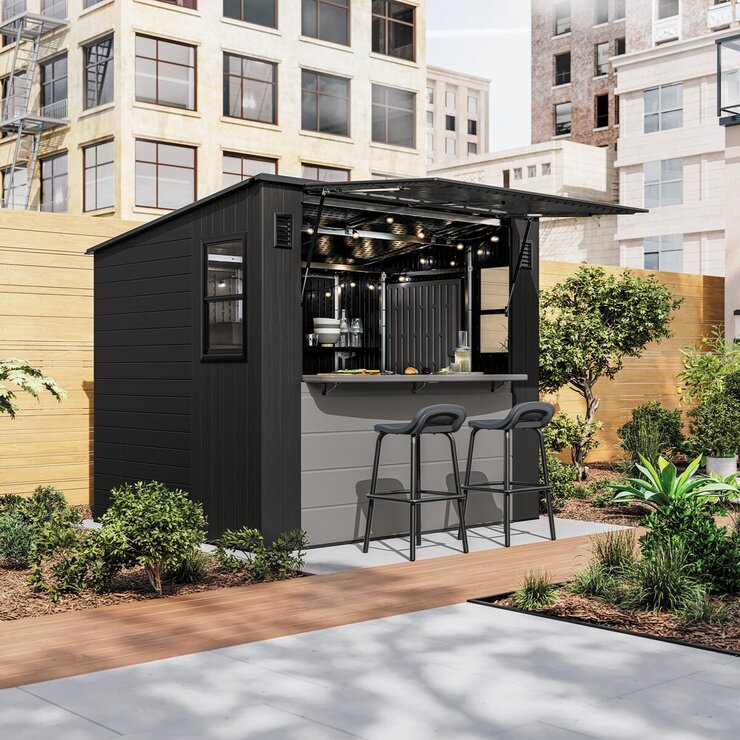 Suncast Cabana バーカウンター付き 屋外物置 Suncast Cabana バーカウンター付き 屋外物置