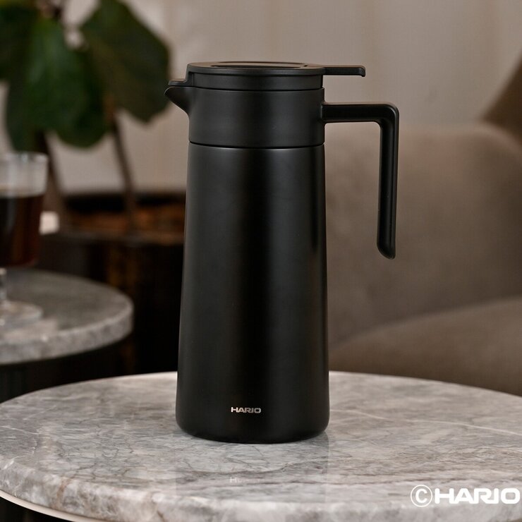HARIO セラミックコーティング真空保温ポット 800ml ブラック | Costco