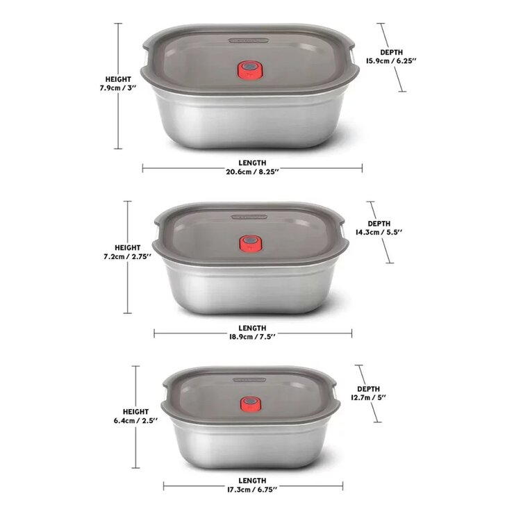 Black & Blum ステンレス製多機能保存容器　4個セット