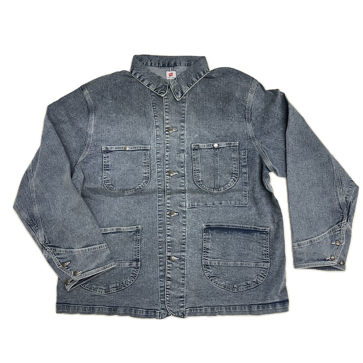 ヘインズ BIG SIZE ストレッチデニムカバーオール / サックス / 2L