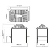 ソジャグ Monaco 8 x 6フィート (2.4 x 1.8m) BBQ ガゼボ