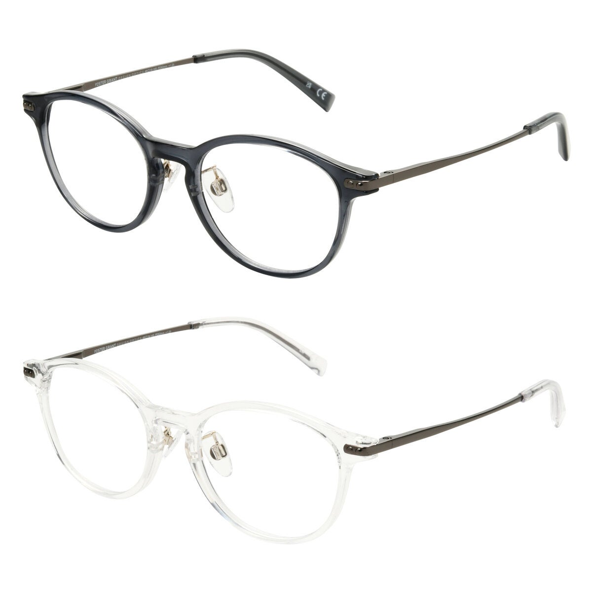Foster Grant 老眼鏡 ブルーライトカット ラウンド +2.00 2本セット Foster Grant 老眼鏡 ブルーライトカット ラウンド +2.00 2本セット