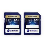 SanMax SDXCカード 128GB V10 2個パック