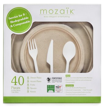 Mozaik コンポスタブルプレート カトラリーセット Mozaik コンポスタブルプレート カトラリーセット