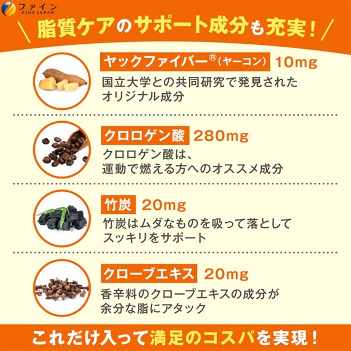 カロリー気にならないサプリ 脂質専用 90粒