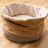 ラウンドペットベッド 2個セット ベージュ