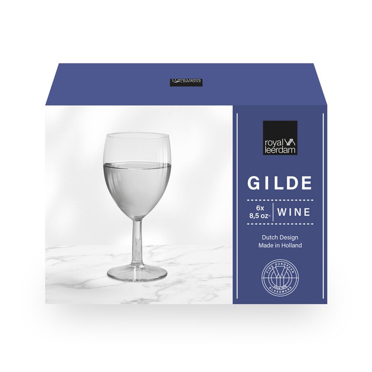 Royal Leerdam GILDE Wine Glass 240ml 6PC Royal Leerdam GILDE Wine Glass 240ml 6PC