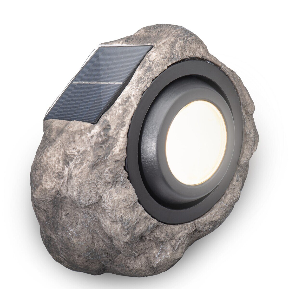 岩型LEDソーラーライト2個セット