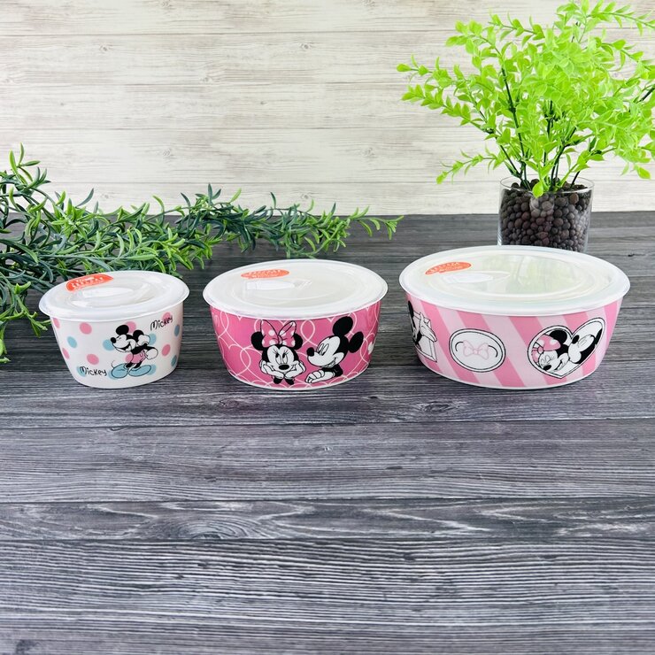 前畑 ミッキー＆ミニー 食品保存容器 3点セット