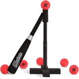 バッティングセット バット+ティー+ボール6個付 35-50cm高さ調整可 千葉ロッテマリーンズ